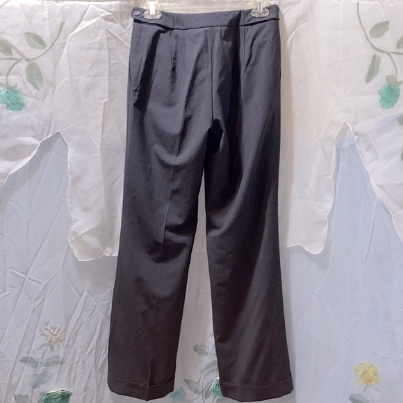 ANN TAYLOR CUFFED CHARCOAL GREY DRESS PANTS SZ 2P - Picture 2 of 16